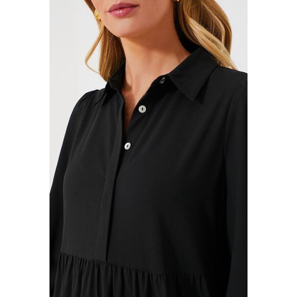 POMANDER PLACE Black Crepe Mabel Maxi Dress Size L NWT Retail $148 Tuckernuck - Picture 5 of 8